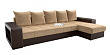 Дубай Угловой (TFK, бежевый вельвет-коричневая экокожа)