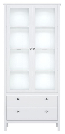 Шкаф с подсветкой  Ewa белая REG2W2S