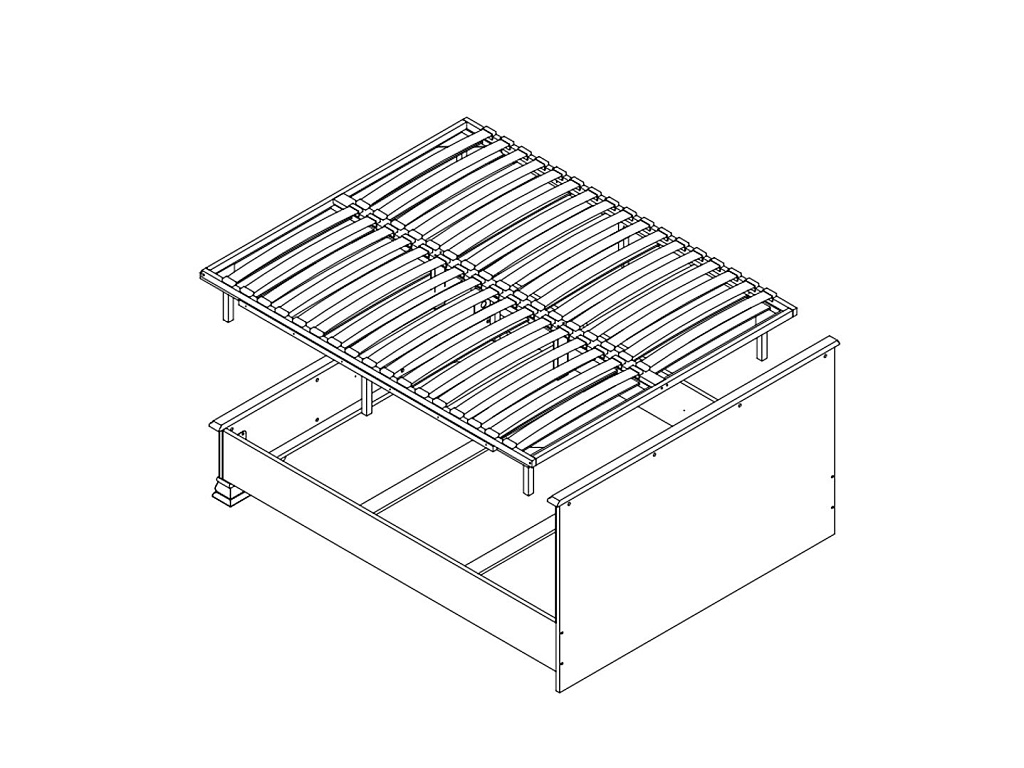 Кровать c металлическим основанием  Classic LOZ120х200