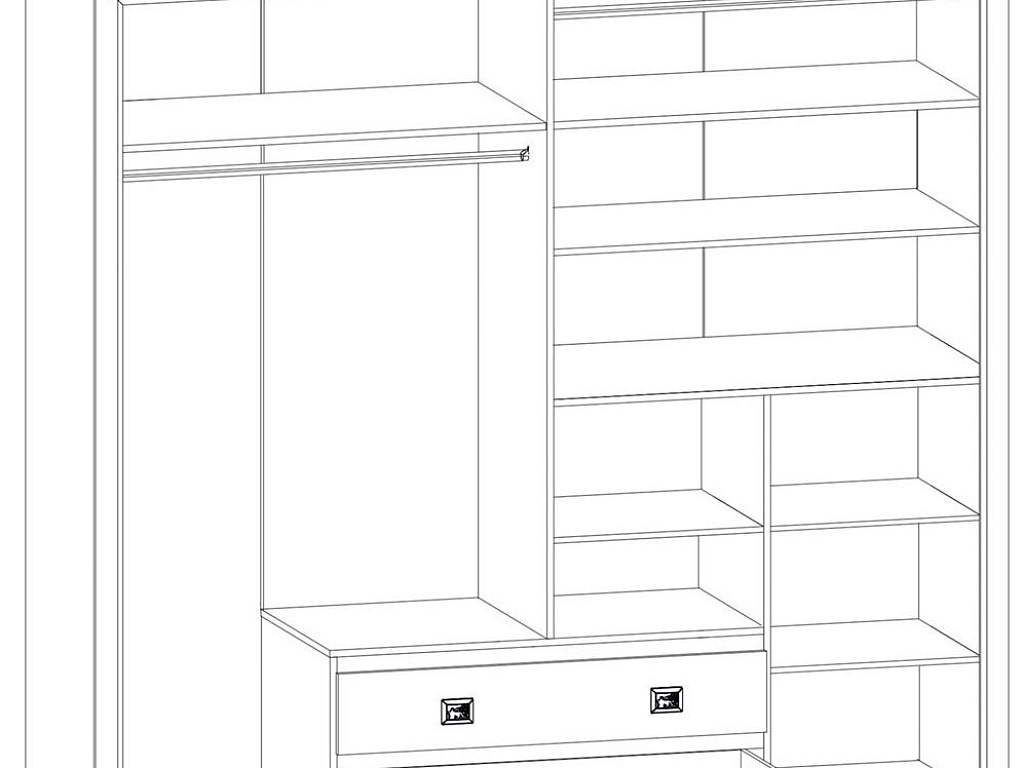 Шкаф  Коен Сосна SZF4D2S