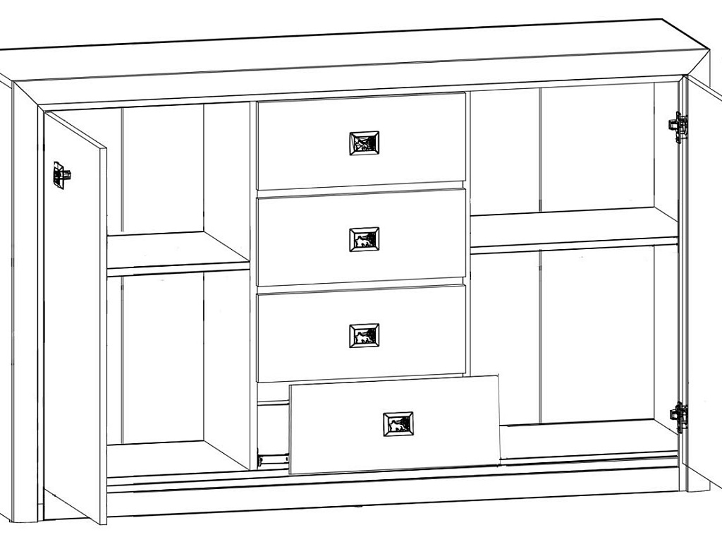 Тумба  Коен Сосна KOM2D4S