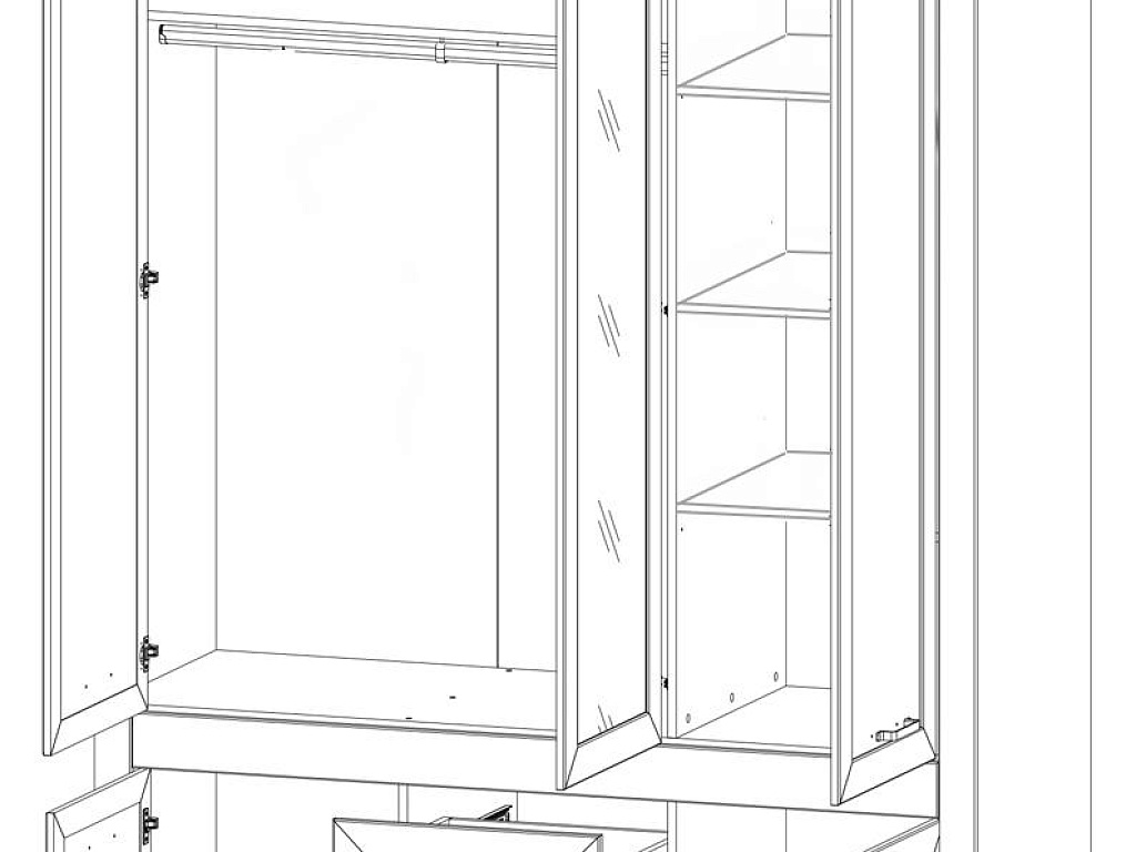 Шкаф  Marselle SZF5D2S