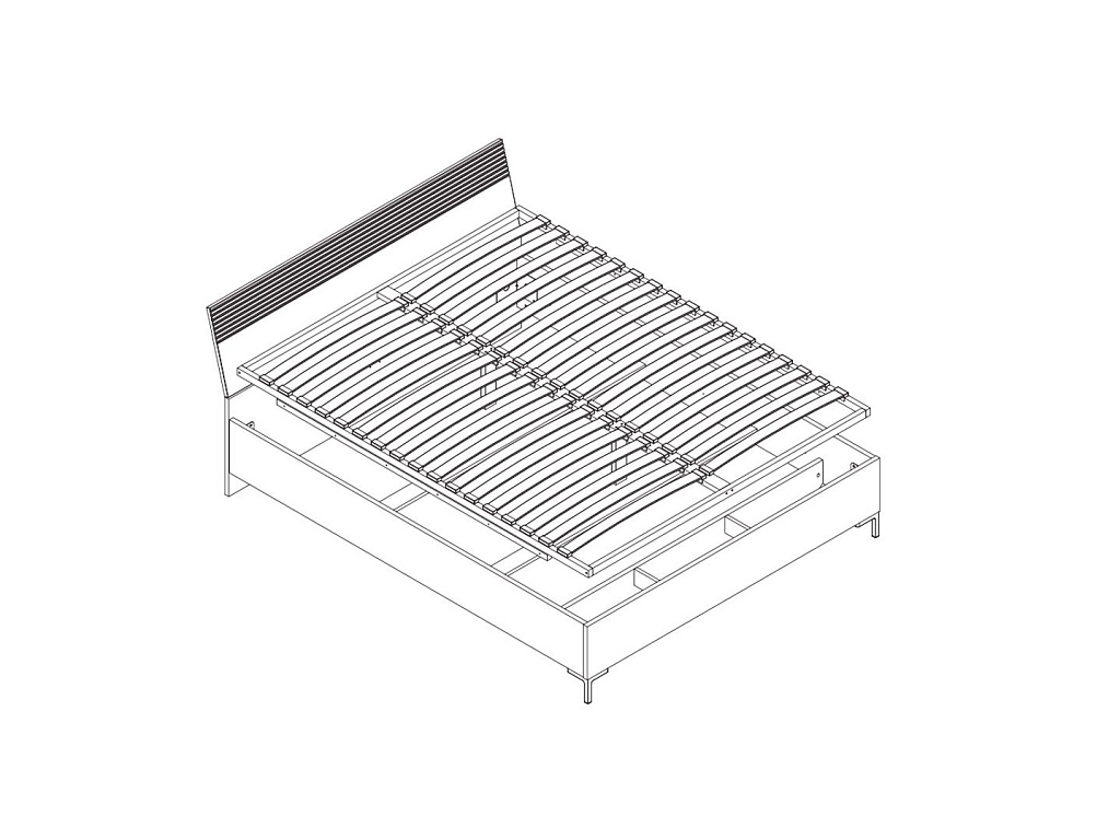 Кровать c гибким основанием  Domenica LOZ140х200