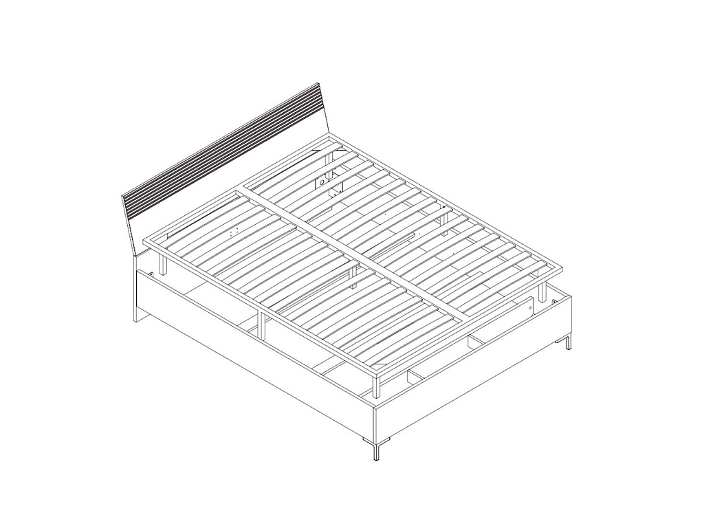 Кровать c металлическим основанием  Domenica LOZ160х200